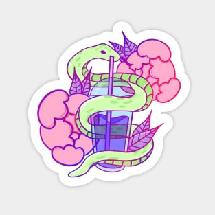 snake with drink Sticker